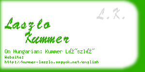 laszlo kummer business card